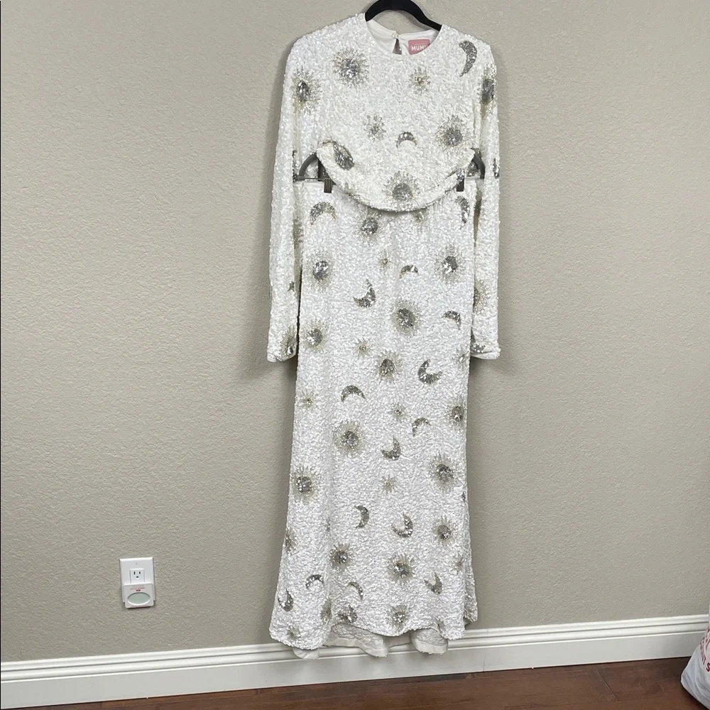 New Show Me Your Mumu Celestial Sequin Sun Moon RSVP Skirt Last Call Top Set L - Picture 6 of 13
